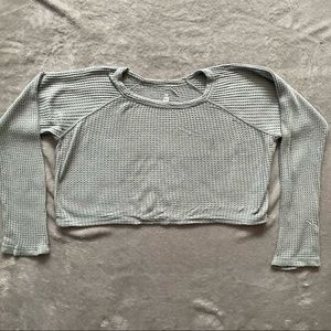 light green cropped longsleeve